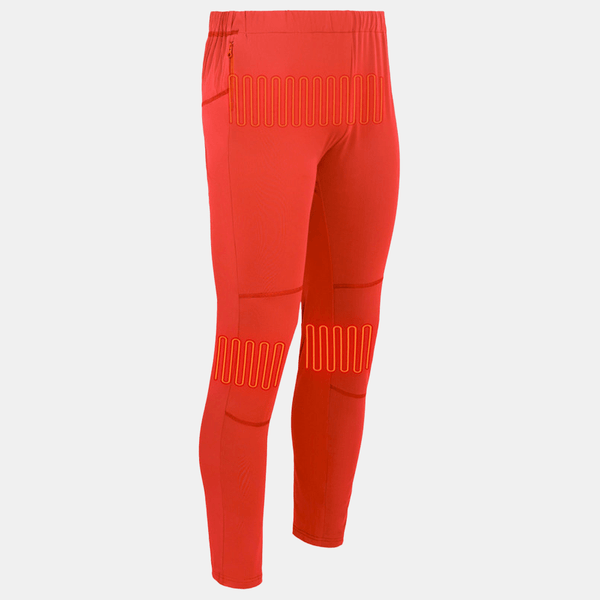 Glovii - Warm base layer trousers Orange-Red