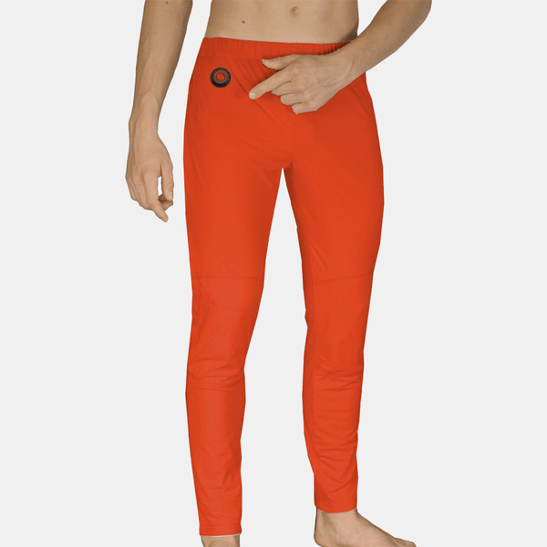 Glovii - Warm base layer trousers Orange-Red