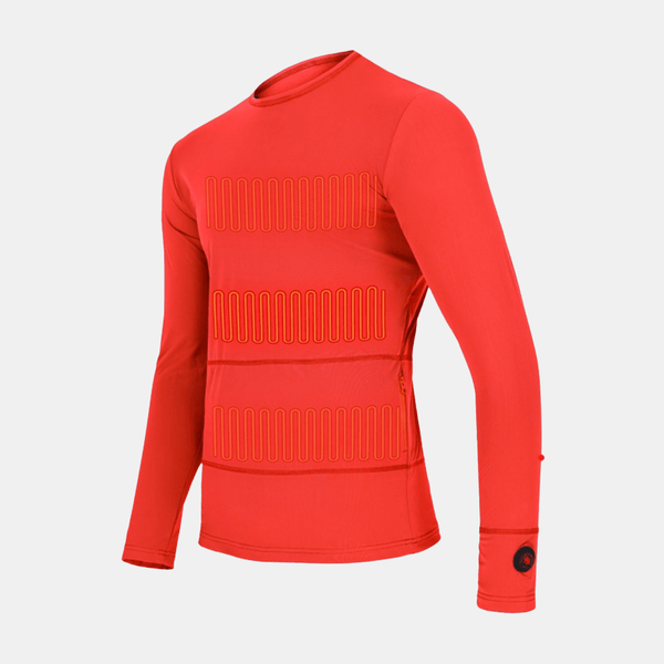 Glovii - Warm Base Layer Shirt Orange-Red