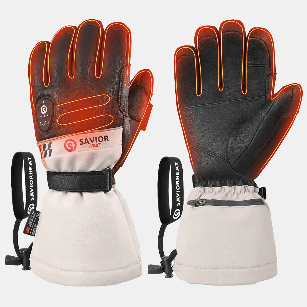 Savior Heat - Ski Gloves in Waterproof Goatskin with Bluetooth